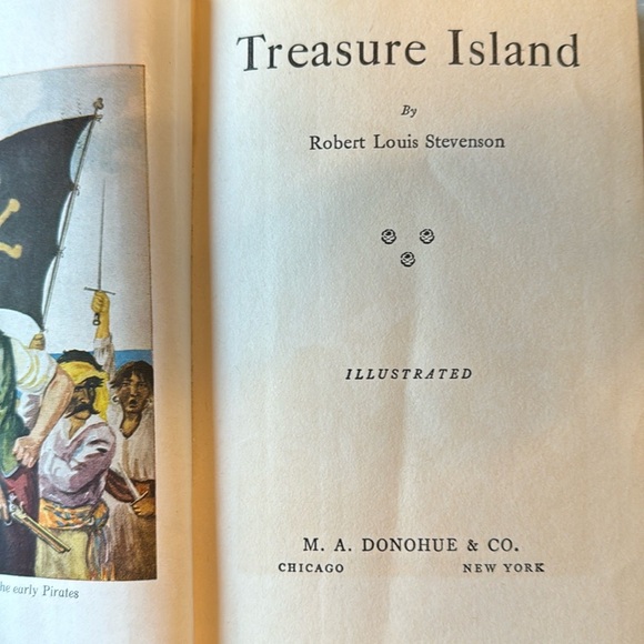 VINTAGE Treasure Island Children’s Hardback Book - Picture 8 of 10